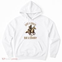 Save A Horse Ride A Cow Horseback Riding Hoodie thumb 0