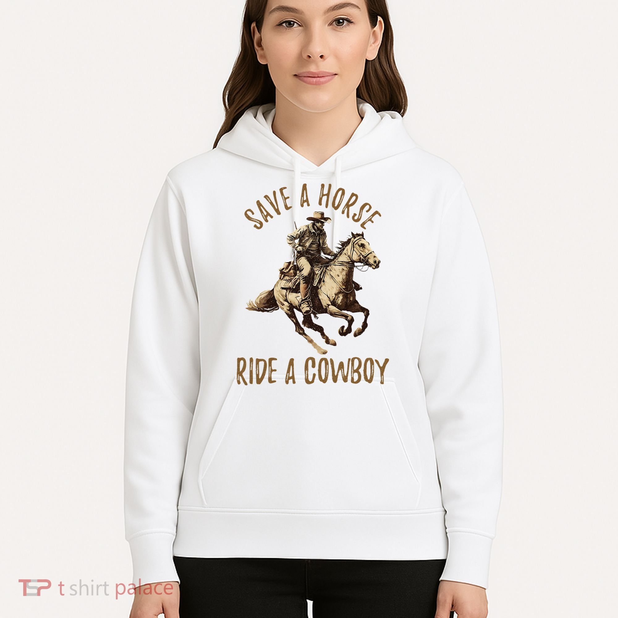 Save A Horse Ride A Cow Horseback Riding Hoodie