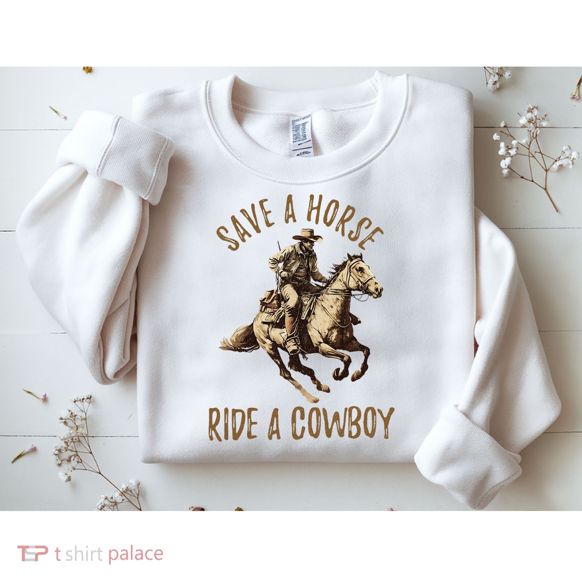 Save A Horse Ride A Cow Horseback Riding Sweatshirt