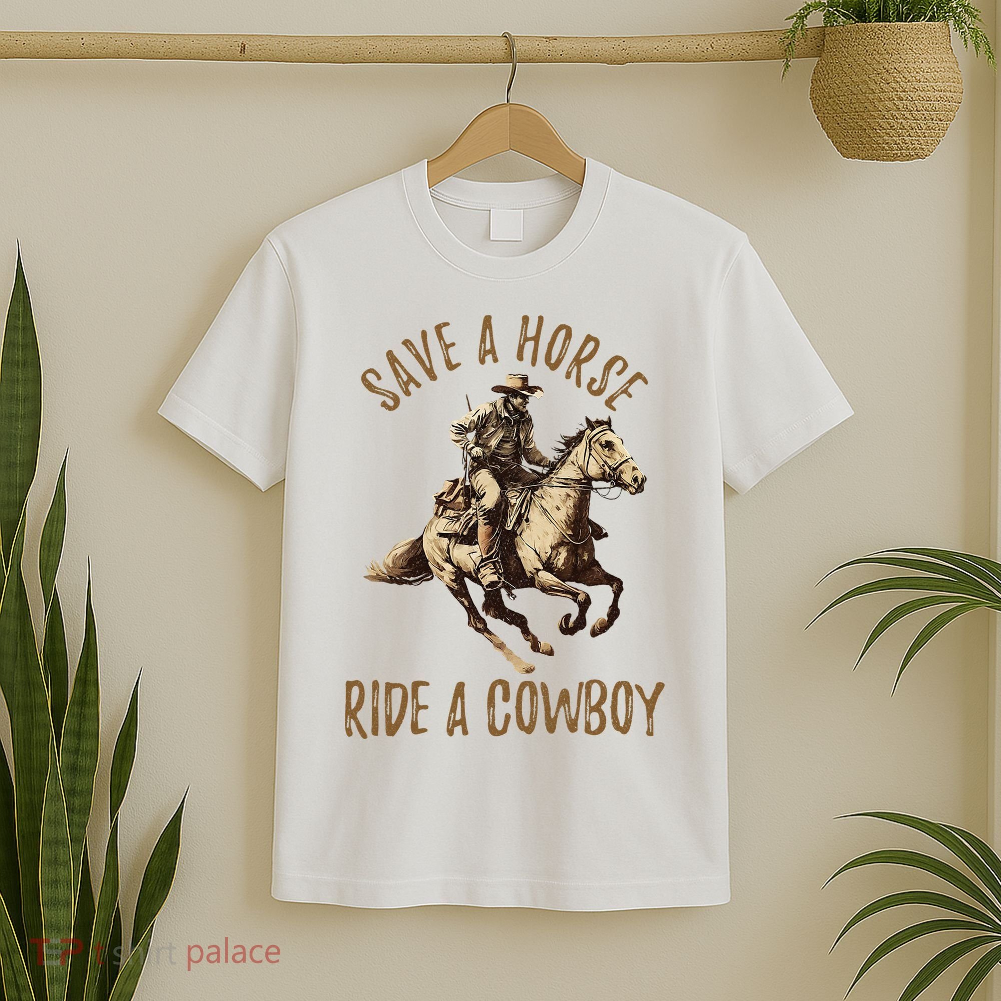 Save A Horse Ride A Cow Horseback Riding T-Shirt