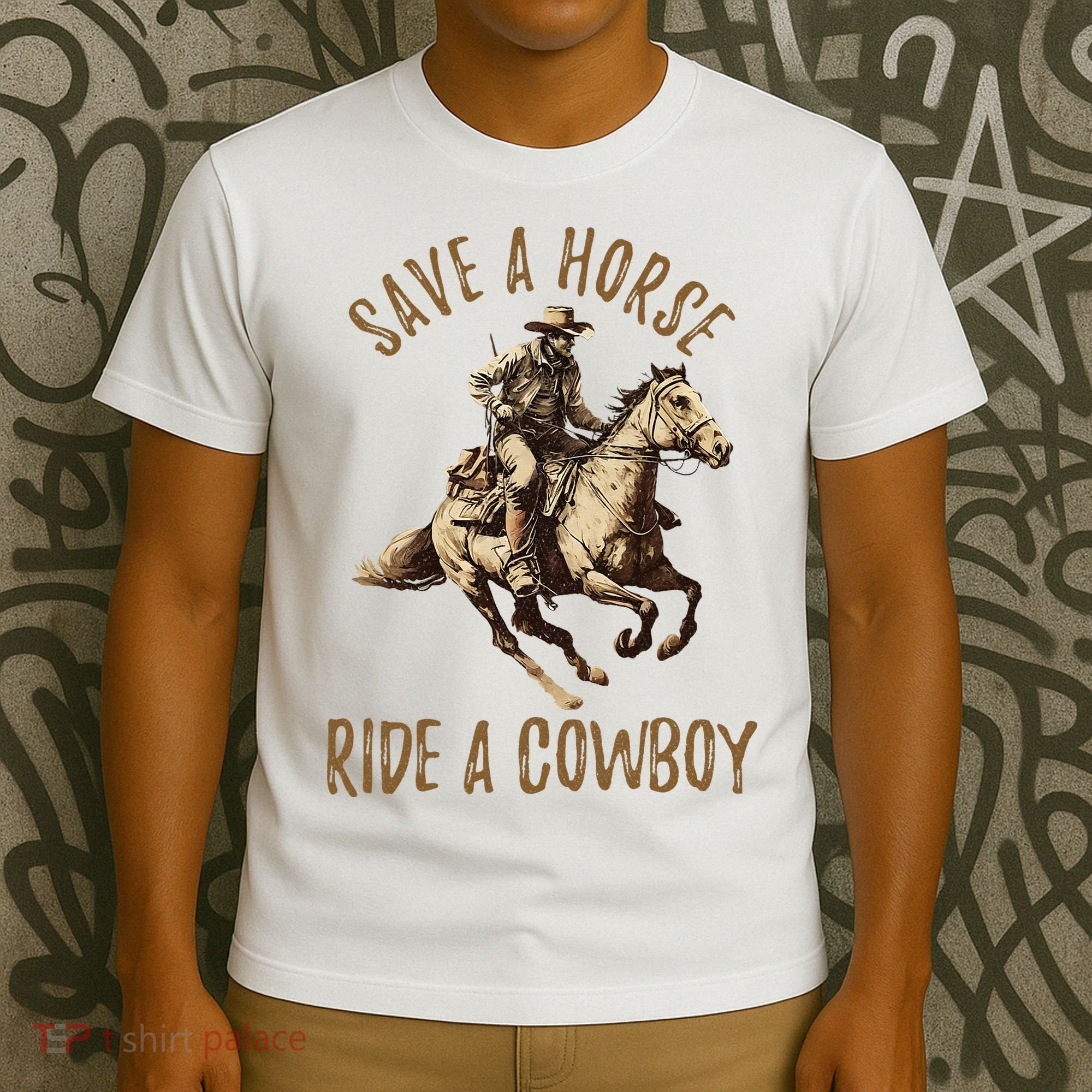 Save A Horse Ride A Cow Horseback Riding T-Shirt