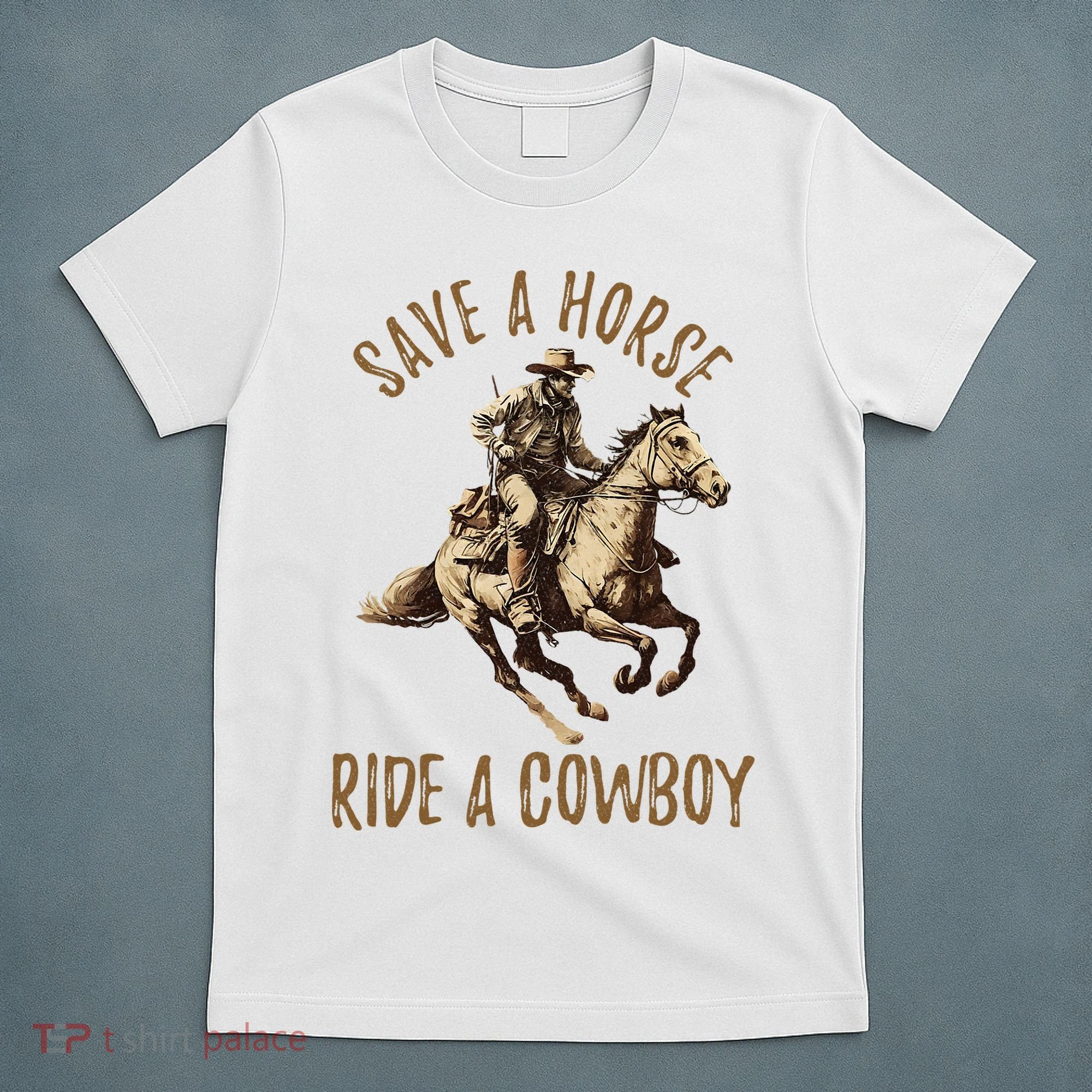 Save A Horse Ride A Cow Horseback Riding T-Shirt