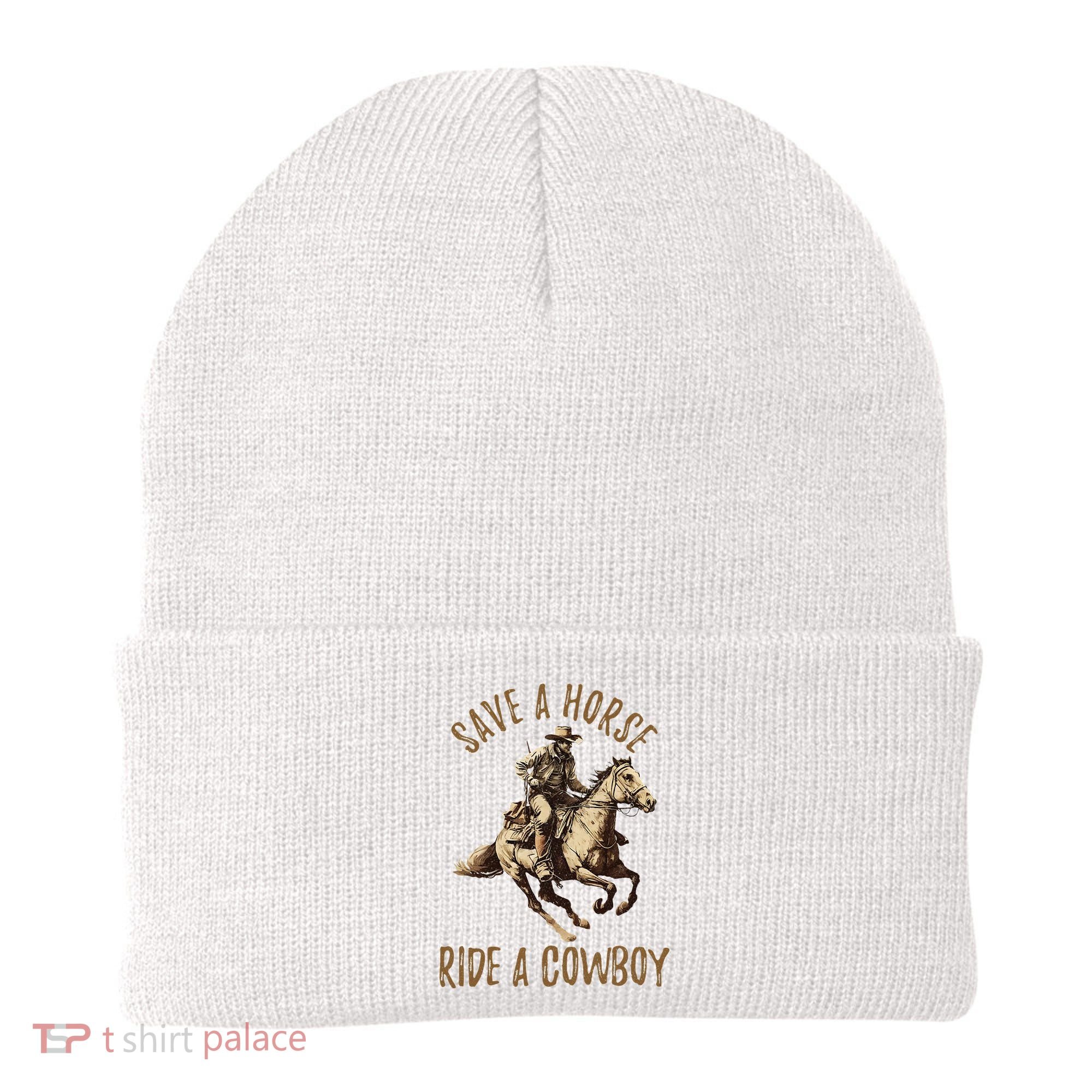 Save A Horse Ride A Cow Horseback Riding Beanie