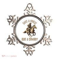 Save A Horse Ride A Cow Horseback Riding Ornament thumb 0