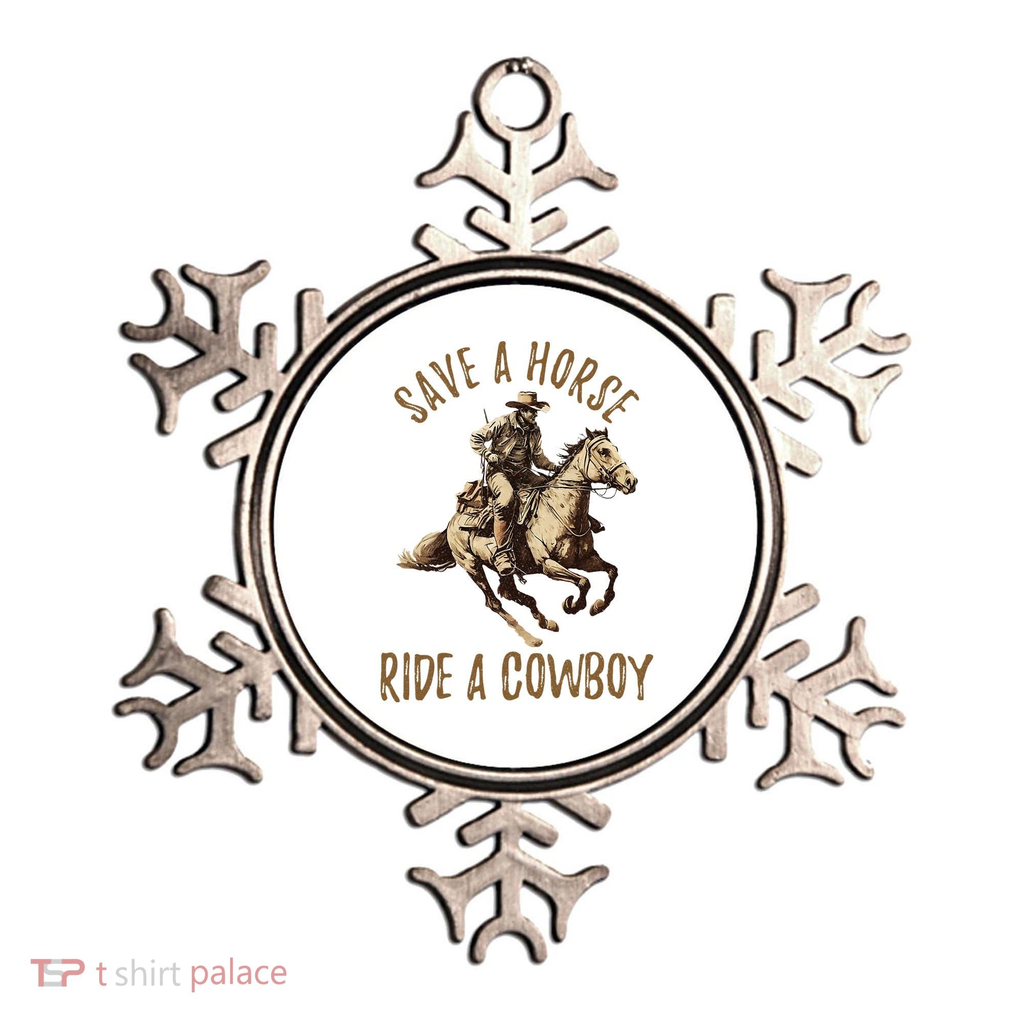 Save A Horse Ride A Cow Horseback Riding Ornament