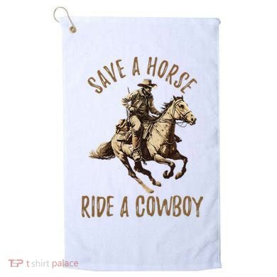 Save A Horse Ride A Cow Horseback Riding Golf Towel