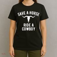 Save a Horse Ride a Cow funny horse racing T-Shirt thumb 4