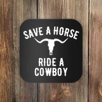 Save a Horse Ride a Cow funny horse racing Coaster thumb 0
