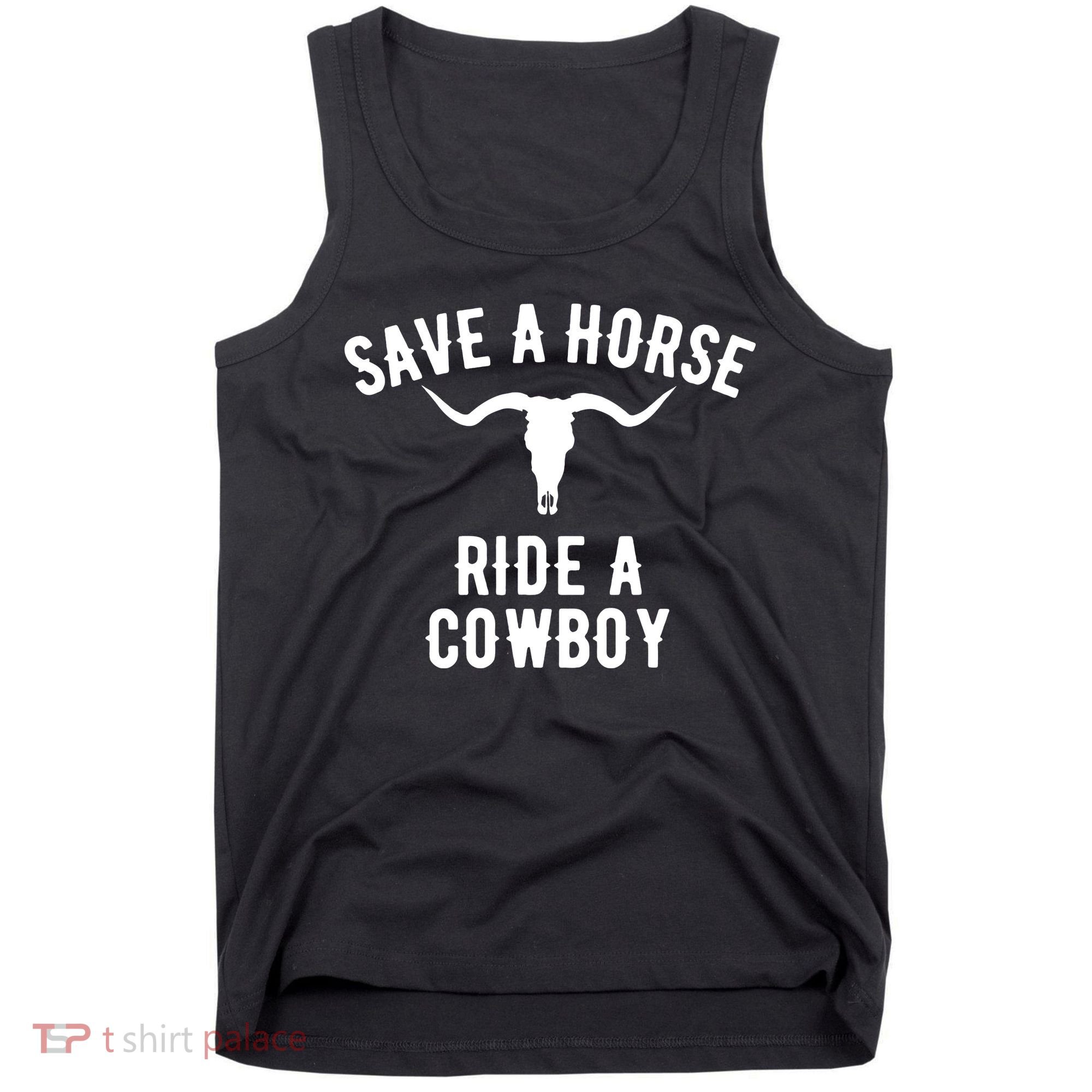Save a Horse Ride a Cow funny horse racing Tank Top