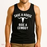 Save a Horse Ride a Cow funny horse racing Tank Top thumb 3