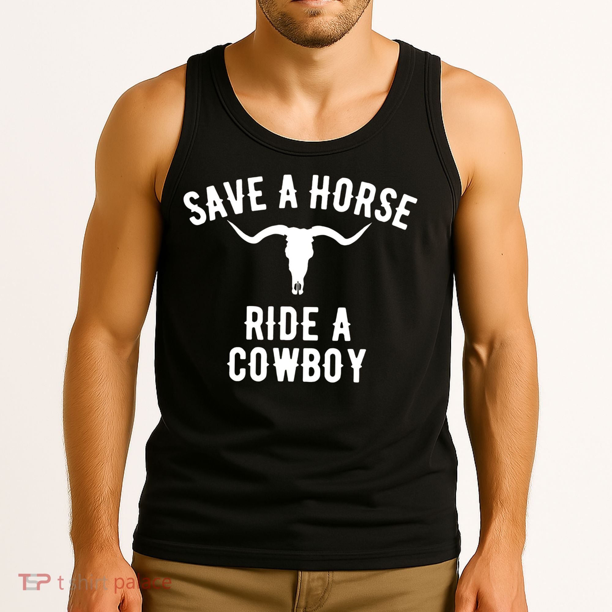 Save a Horse Ride a Cow funny horse racing Tank Top