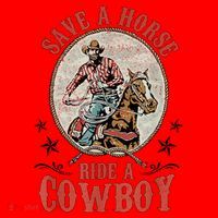 Save A Horse Ride A Cowboy Santa Hat thumb 1