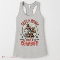 Save A Horse Ride A Cowboy Women's Tank Top thumb 0