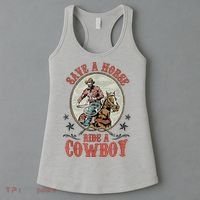 Save A Horse Ride A Cowboy Women's Tank Top thumb 3