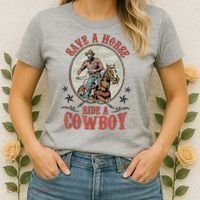 Save A Horse Ride A Cowboy Women's T-Shirt thumb 2