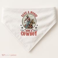 Save A Horse Ride A Cowboy USA-Made Doggie Bandana thumb 0