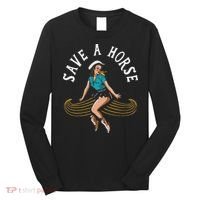 Save A Horse Ride A Mustache Free Moustache Rides Long Sleeve Shirt thumb 0