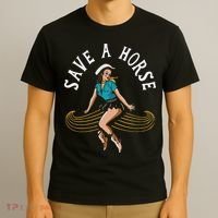 Save A Horse Ride A Mustache Free Moustache Rides T-Shirt thumb 3