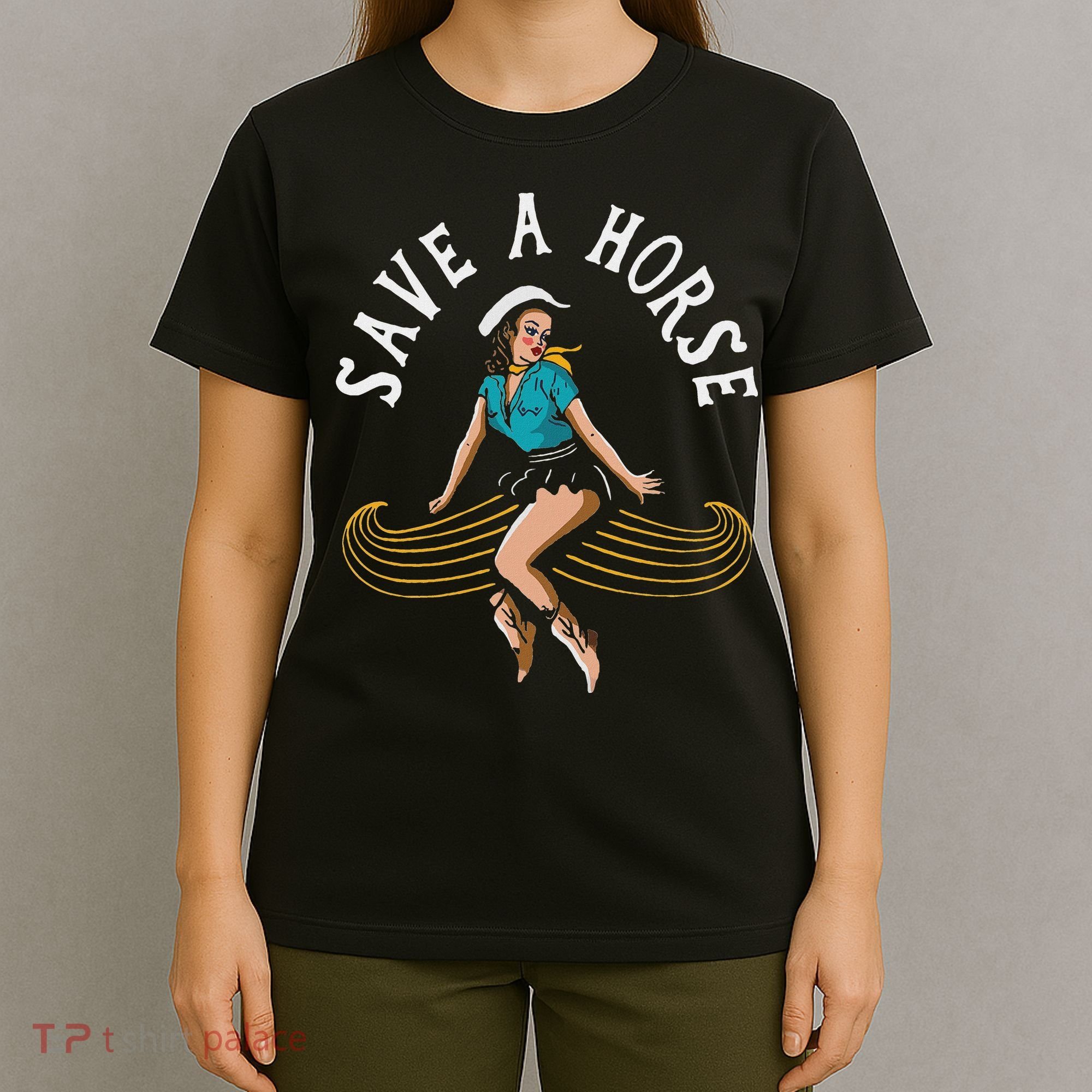 Save A Horse Ride A Mustache Free Moustache Rides T-Shirt