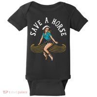 Save A Horse Ride A Mustache Free Moustache Rides Baby Bodysuit thumb 0