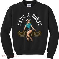 Save A Horse Ride A Mustache Free Moustache Rides Kids Sweatshirt thumb 0