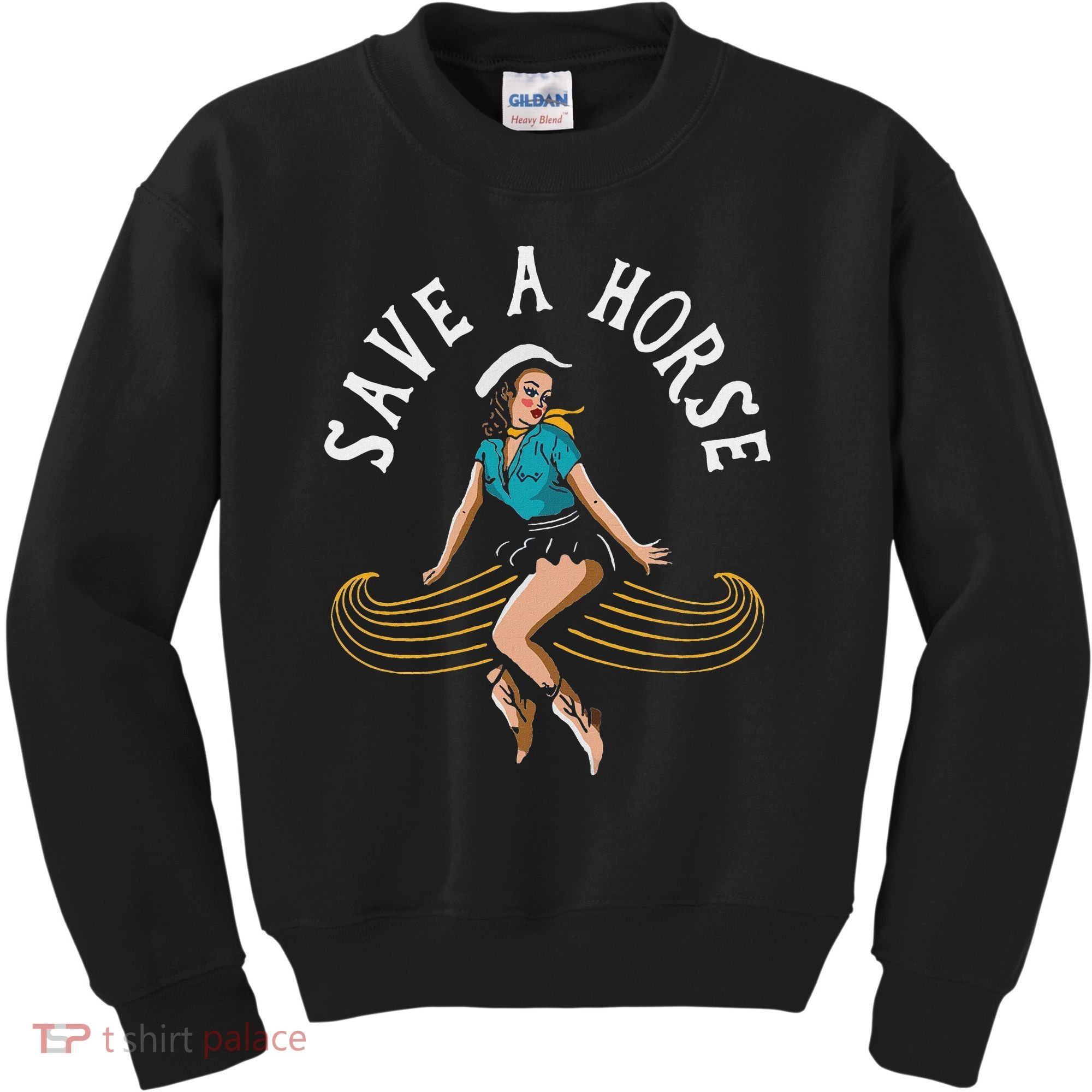 Save A Horse Ride A Mustache Free Moustache Rides Kids Sweatshirt