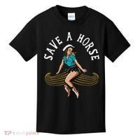 Save A Horse Ride A Mustache Free Moustache Rides Kids T-Shirt thumb 0