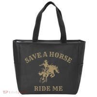 Save A Horse Ride Me Funny Cowboy Western Inappropriate Tote Bag thumb 0
