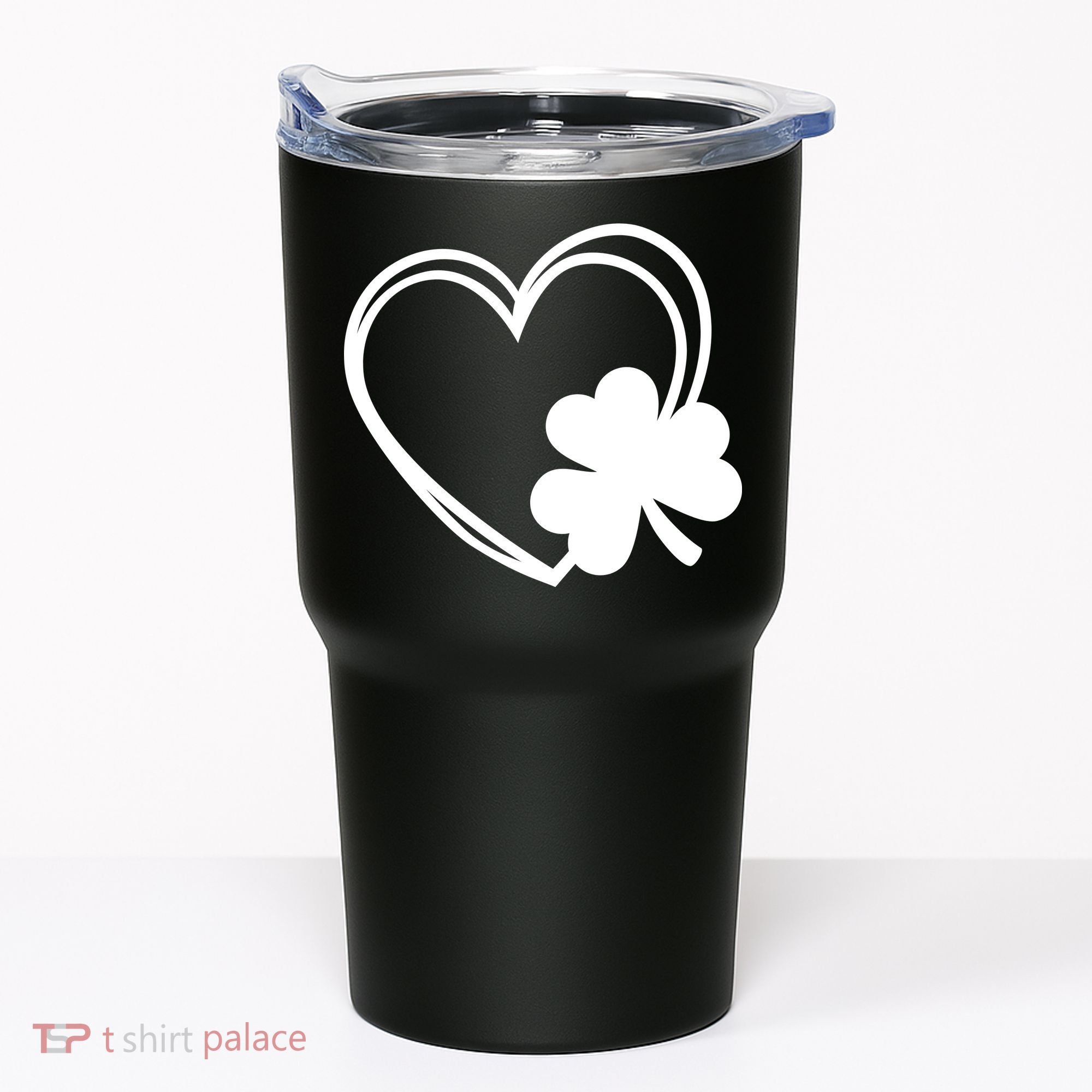Shamrock And Hand Drawn Heart St Patty's Day St Patricks Day Tumbler