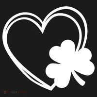 Shamrock And Hand Drawn Heart St Patty's Day St Patricks Day Visor thumb 3
