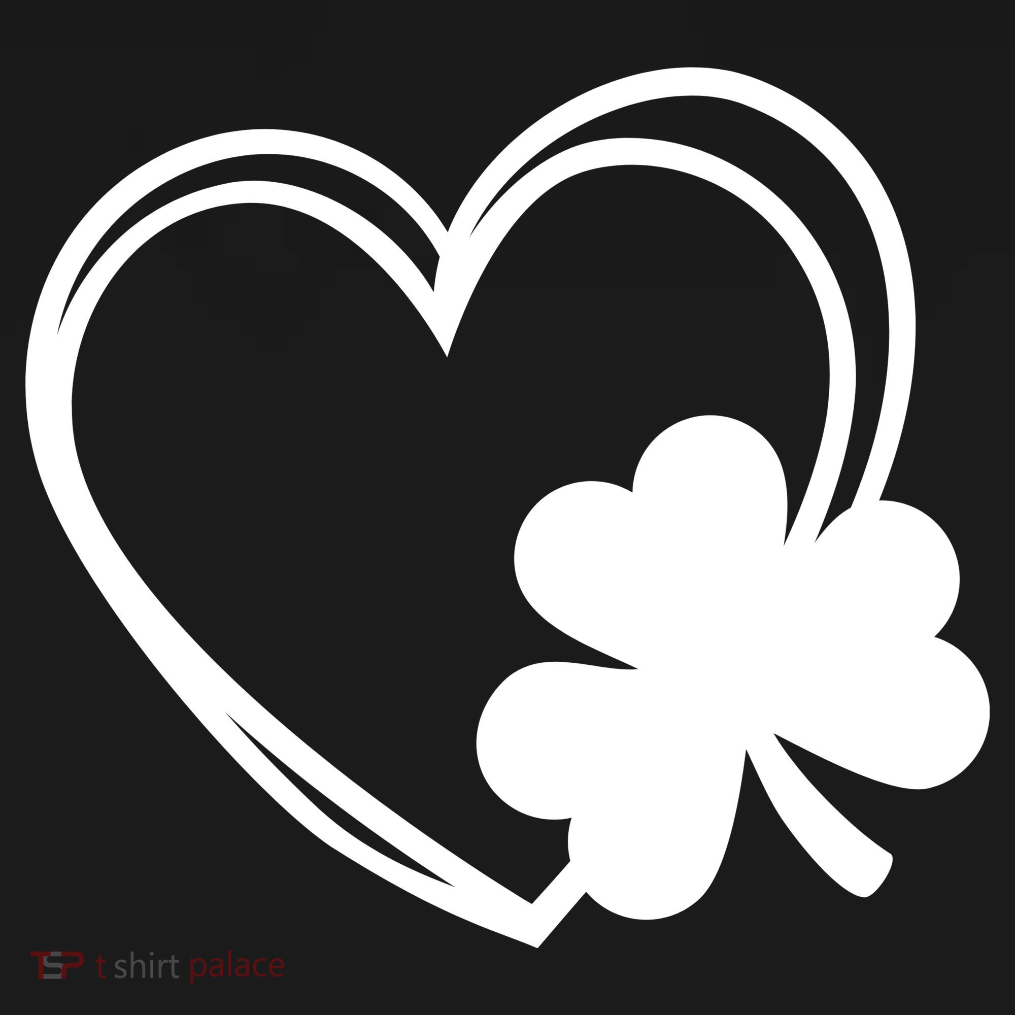 Shamrock And Hand Drawn Heart St Patty's Day St Patricks Day Visor
