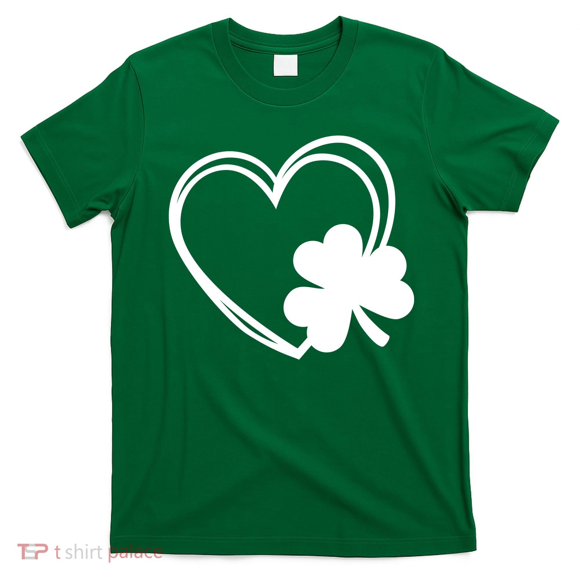 Shamrock And Hand Drawn Heart St Patty's Day St Patricks Day T-Shirt