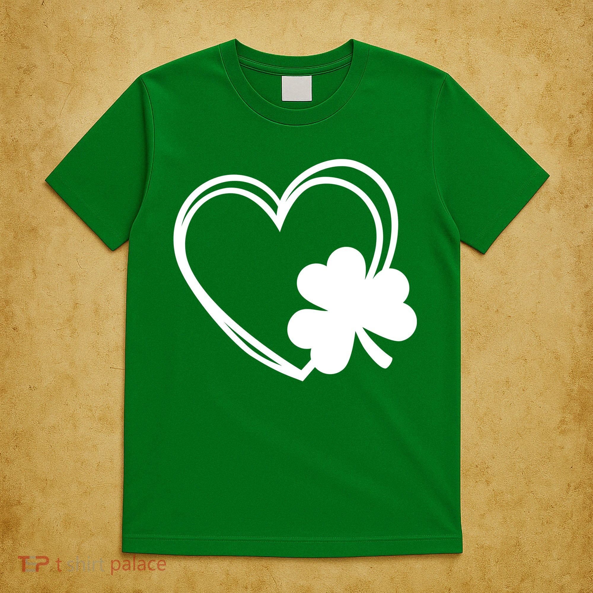 Shamrock And Hand Drawn Heart St Patty's Day St Patricks Day T-Shirt
