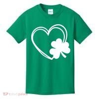 Shamrock And Hand Drawn Heart St Patty's Day St Patricks Day Kids T-Shirt thumb 0