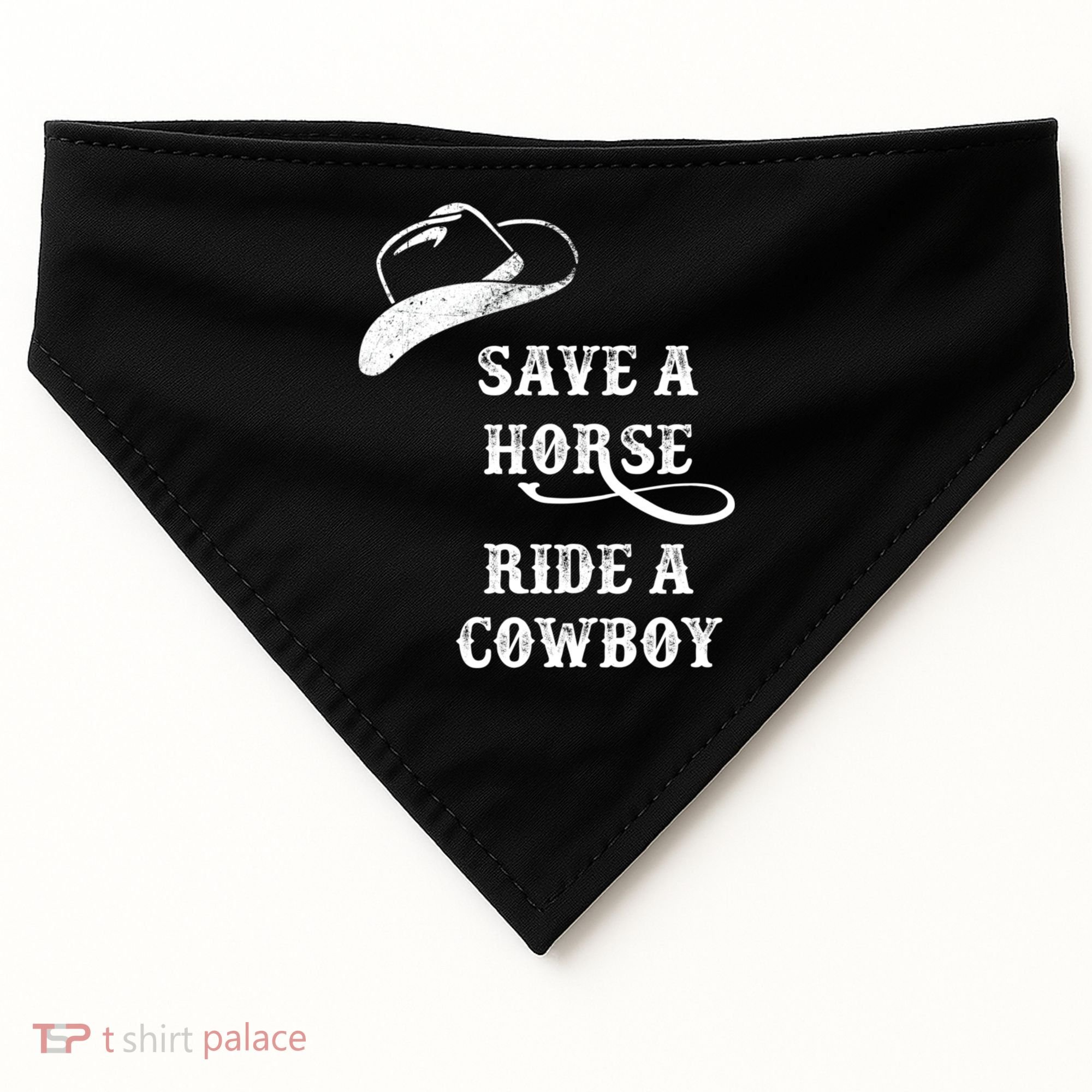 Save A Horse, Ride A Cowboy! USA-Made Doggie Bandana