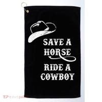 Save A Horse, Ride A Cowboy! Golf Towel thumb 0