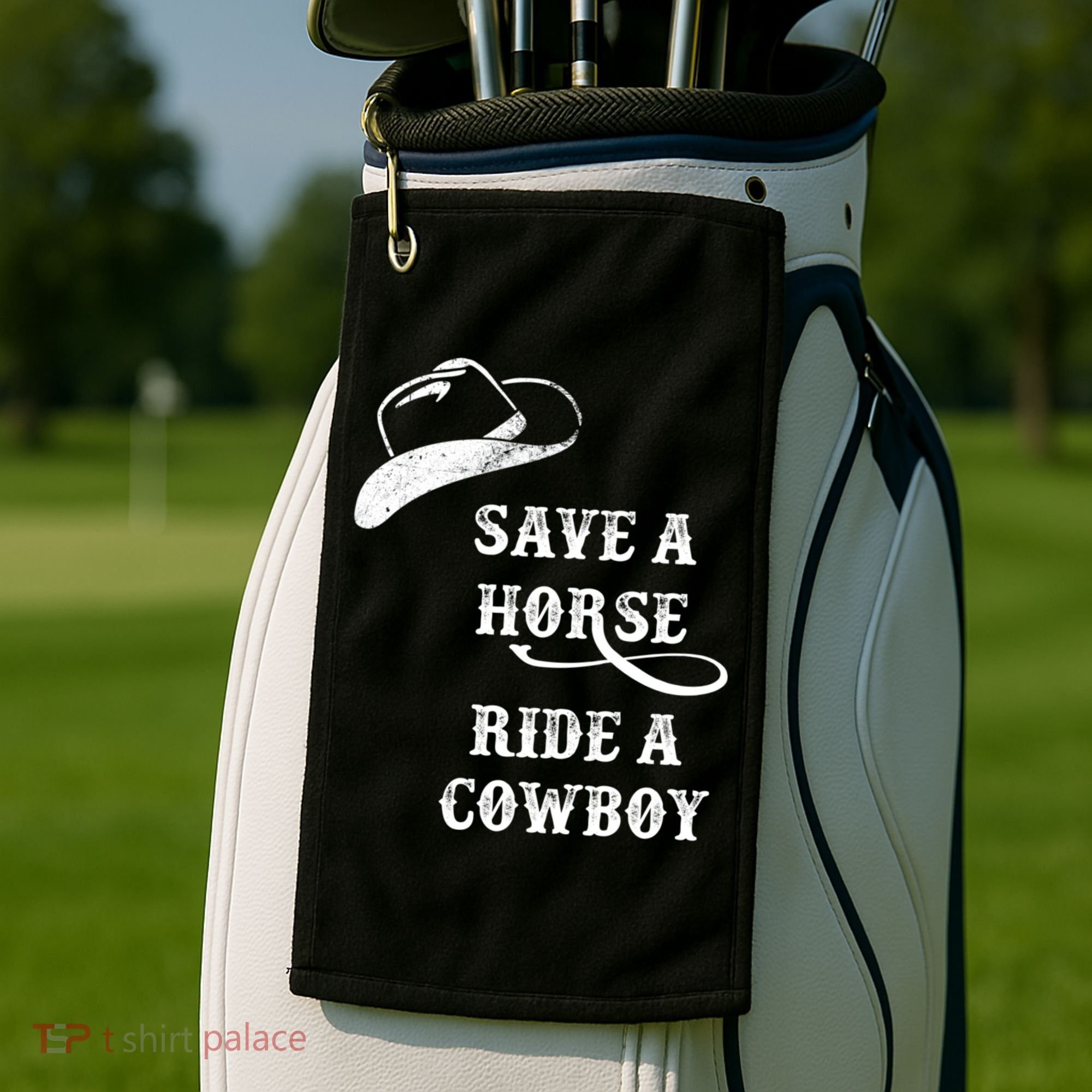 Save A Horse, Ride A Cowboy! Golf Towel