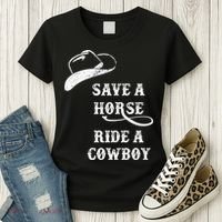Save A Horse, Ride A Cowboy! Women's T-Shirt thumb 3