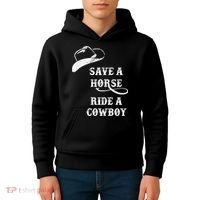Save A Horse, Ride A Cowboy! Kids Hoodie thumb 4