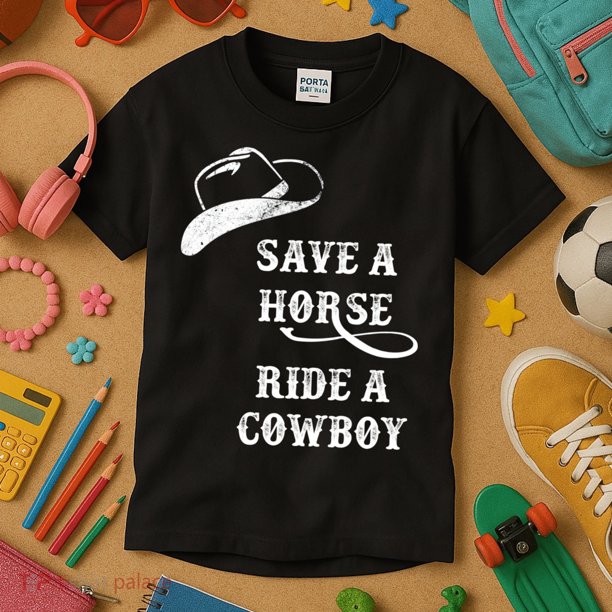 Save A Horse, Ride A Cowboy! Kids T-Shirt