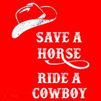 Save A Horse, Ride A Cowboy! Santa Hat thumb 1