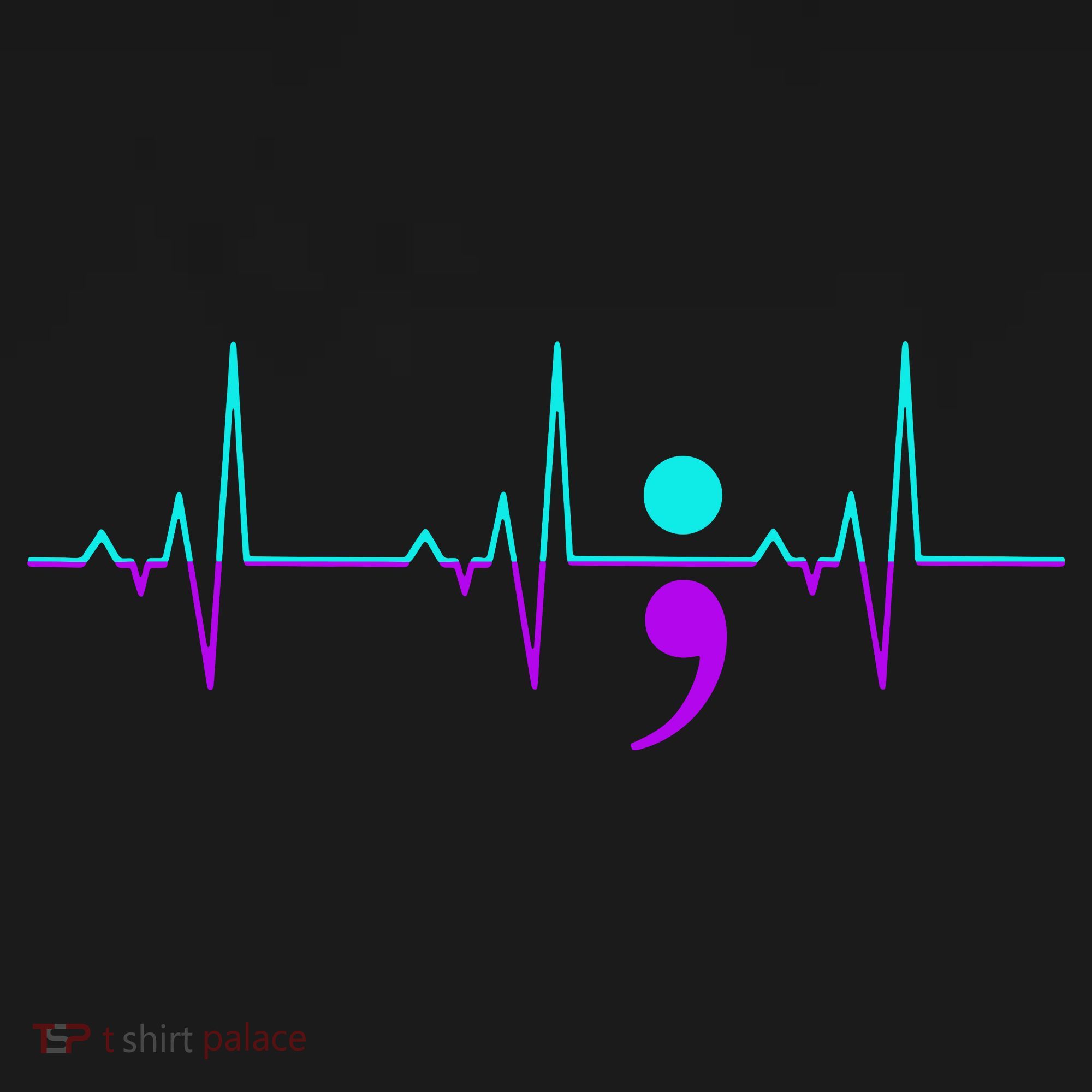 Suicide Awareness Heartbeat Happy Ribbon Support Mousepad
