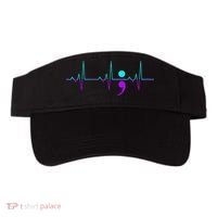 Suicide Awareness Heartbeat Happy Ribbon Support Visor thumb 0