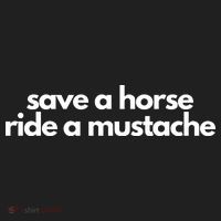 Save A Horse Ride A Mustache Women's Sweatshirt thumb 2