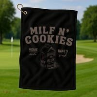 Stay At Home Milf N Cookies Golf Towel thumb 1