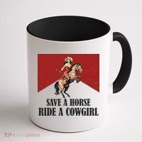 Save A Horse Ride A Cowgirl Coffee Mug thumb 1