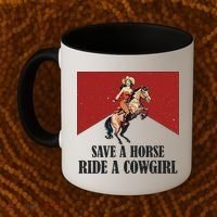 Save A Horse Ride A Cowgirl Coffee Mug thumb 2
