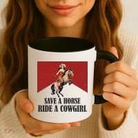 Save A Horse Ride A Cowgirl Coffee Mug thumb 3