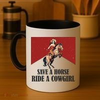 Save A Horse Ride A Cowgirl Coffee Mug thumb 4