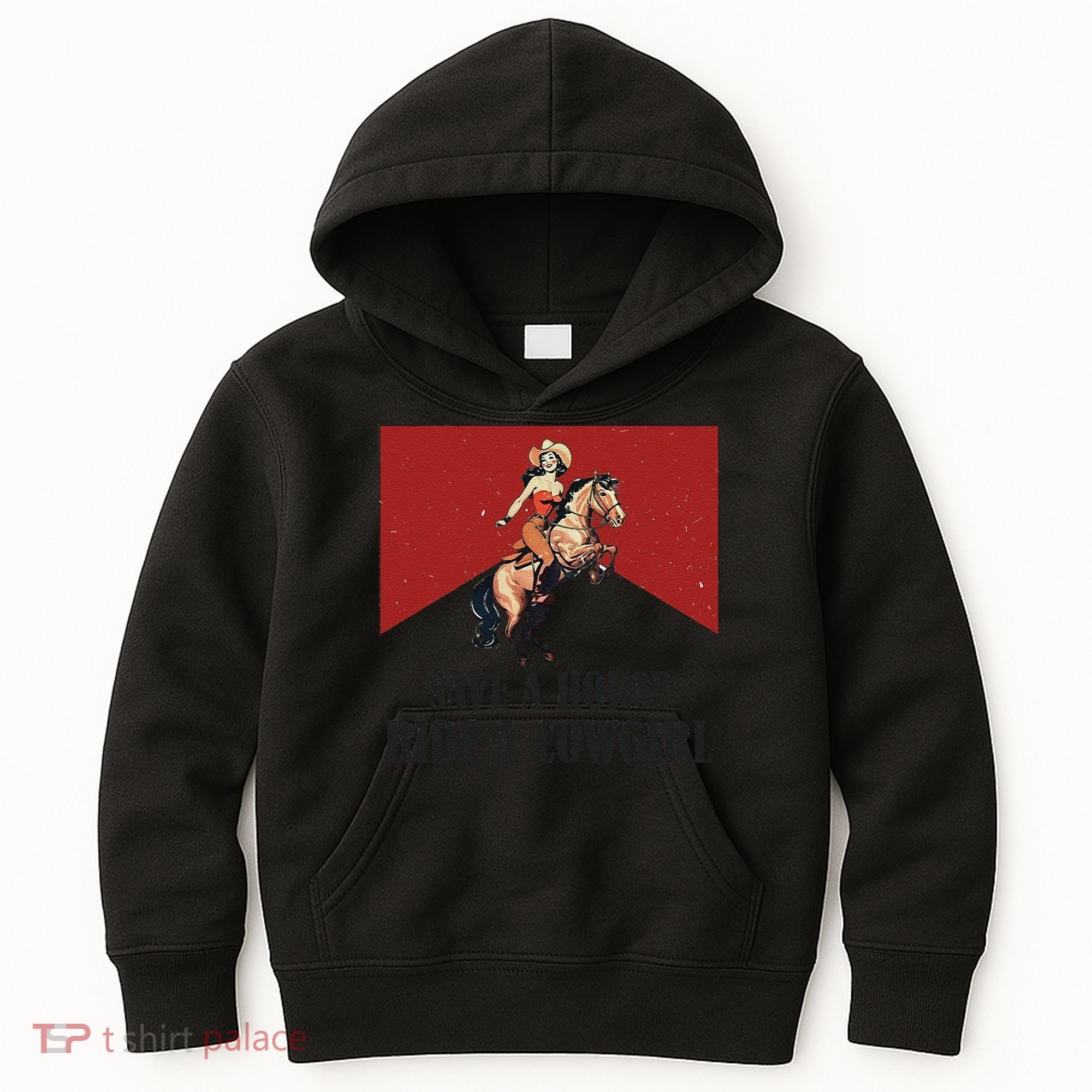 Save A Horse Ride A Cowgirl Kids Hoodie